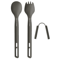 Príbor Sea to Summit Frontier UL Cutlery Set - [2 Piece] Long Handle Spoon and Spork Aluminium Hard Anodised Grey