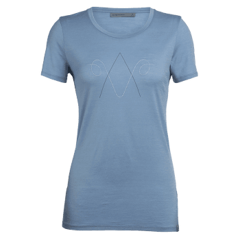 Tričko krátky rukáv Icebreaker Nature Dye Tech Lite SS Crewe Anniversary Ram Women TRUE INDIGO LT