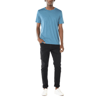 Tričko krátky rukáv Icebreaker Nature Dye Tech Lite SS Crewe Anniversary Ram Men TRUE INDIGO LT