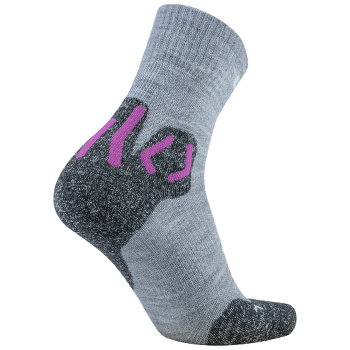 Ponožky UYN Trekking Approach Merino Mid Socks Women Light Grey/Pink
