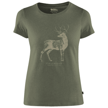 Triko krátký rukáv Fjällräven Deer Print T-shirt Women Tarmac