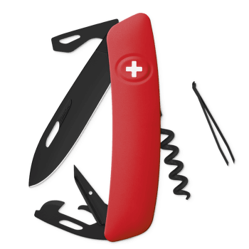 Nůž Swiza D03 Allblack Standard červená