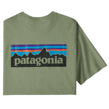 Triko krátký rukáv Patagonia P-6 Logo Responsibili Tee Men Sedge Green