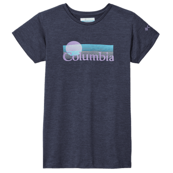 Tričko krátky rukáv Columbia Mission Peak SS Graphic Shirt Girls Nocturnal Hthr, Inverted Stripes Graphic 468