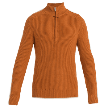 Pulóver (3/4 zapínanie) Icebreaker Lodge LS Half Zip Sweater Men EARTH/UNDYED/CB