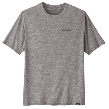 Triko krátký rukáv Patagonia Cap Cool Daily Graphic Shirt - Waters Boardshort Logo Abalone Blue: Feather Grey