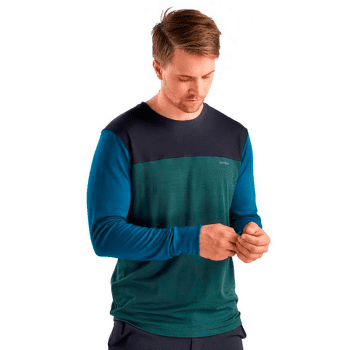 Triko dlouhý rukáv Devold Patchell Merino 200 Shirt Men WOODS/GREEN MELANGE