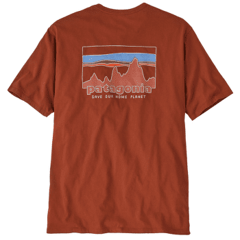 Tričko krátky rukáv Patagonia 73 Skyline Organic T-Shirt Men Burnished Red