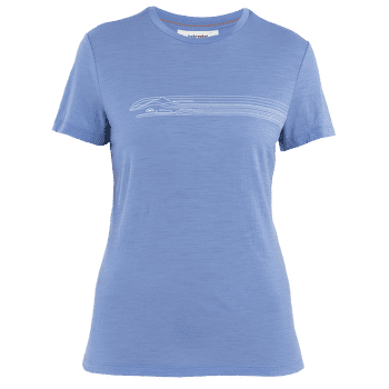 Triko krátký rukáv Icebreaker Merino 150 Tech Lite SS Tee Camping Lines Women BAJA