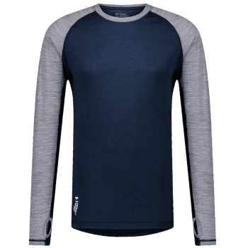 Tričko dlhý rukáv Mons Royale Temple Merino Air-Con LS Men Grey Heather / Midnight