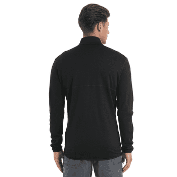 Mikina Icebreaker Merino 560 Realfleece™ Elemental LS Zip Men Black