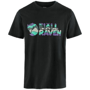 Tričko krátky rukáv Fjällräven Multicolor Logo T-Shirt Men Black