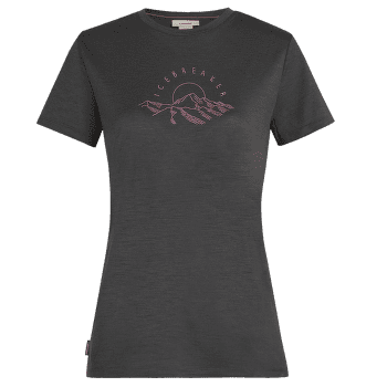 Triko krátký rukáv Icebreaker Merino 150 Tech Lite SS Tee Sunrise Summit Women OBSIDIAN