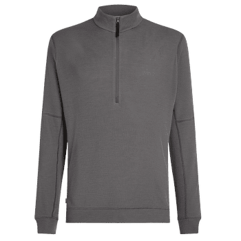 Pulover Icebreaker Merino 260 Waffle Knit Wander LS Half Zip Men OBSIDIAN