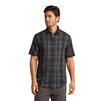 Košile krátký rukáv Icebreaker Merino 125 Cool-Lite™ Steveston SS Shirt Plaid Men OBSIDIAN/BLACK/P