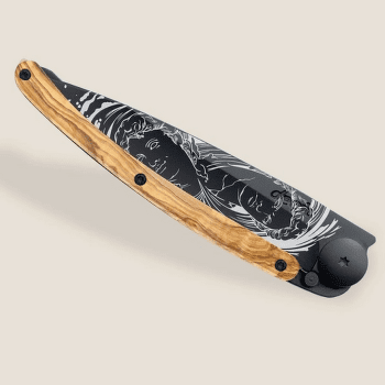 Nůž Deejo Tattoo Black 37g, Olive Wood, Gemini