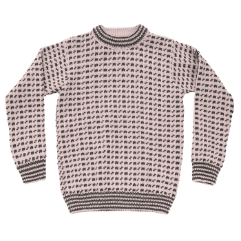 Sveter Devold Original Islender Crew Neck 150B  CHALK PINK/ANTHRACITE