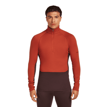 Tričko dlhý rukáv Icebreaker Merino 260 ZoneKnit™ LS Half Zip Men JET HTHR-011