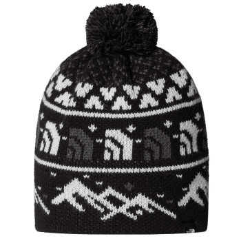 Čepice The North Face CABIN SKI TUKE HNF TNF BLACK JACQUARD/POM
