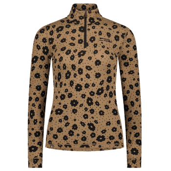 Tričko dlhý rukáv Mons Royale Cascade Merino Flex 1/4 Zip Long Sleeve Women Aoraki Lily Toffee