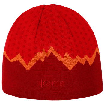 Čepice Kama KNITTED MERINO BEANIE KAMA A169 124 red