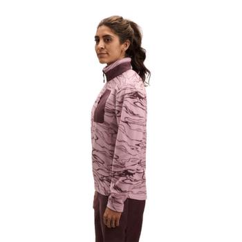 Pulóver Black Diamond Rift HZ Fleece Jacket Women Relief-Meadow Rose-Fig