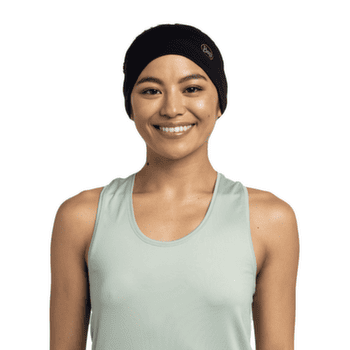 Čelenka Buff Lightweight Merino Wool Headband SOLID BLACK