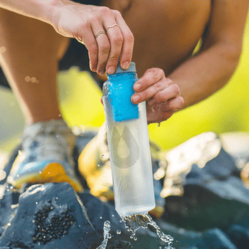 Láhev Hydrapak ULTRAFLASK + 500ml FILTER KIT Clear