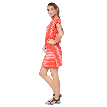  Travel Striped Dress hot coral stripes 7777