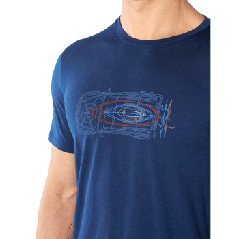 Tričko krátky rukáv Icebreaker Tech Lite SS Crewe Wireframe Wonder Men ESTATE BLUE