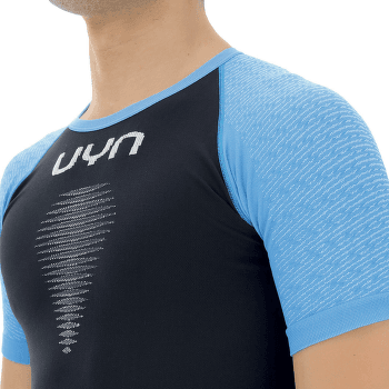 Triko krátký rukáv UYN Marathon OW Shirt Men Blackboard/Swedish Blue/White