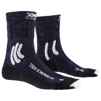 Ponožky X-Bionic X-SOCKS® TREK X APANI® Merino WOMEN Midnight Blue/Arctic White