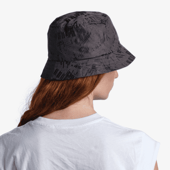 Čepice Buff TRAVEL BUCKET HAT Gline Black GLINE BLACK-GREY M/L
