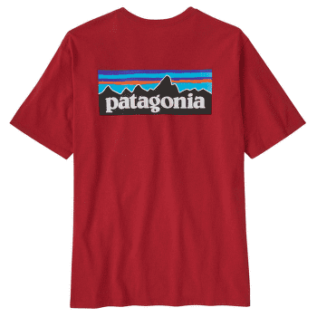 Triko krátký rukáv Patagonia P-6 Logo Responsibili Tee Men Touring Red