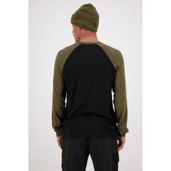 Triko dlouhý rukáv Mons Royale Icon Raglan Dark Olive / Black