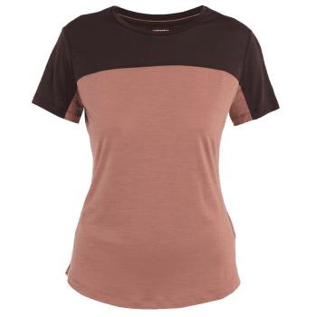 Triko krátký rukáv Icebreaker Merino 125 Cool-Lite Sphere III SS Tee Colour Block Women CEDAR WOOD/BITTERSWEET/CB