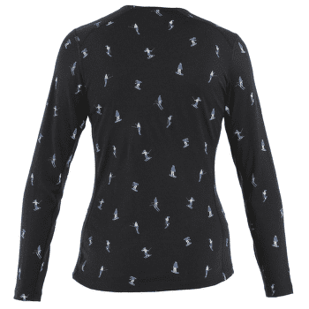 Tričko dlhý rukáv Icebreaker Merino 200 Oasis LS Crewe Ski Day Women BLACK/AOP