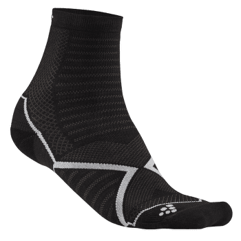 Ponožky Craft ADV Run Warm Sock 999900 Black/White