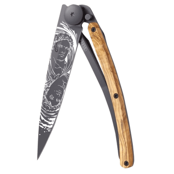 Nůž Deejo Tattoo Black 37g, Olive Wood, Gemini