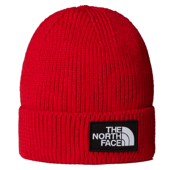 Čepice The North Face TNF LOGO BOX CUFFED BEANIE TNF RED
