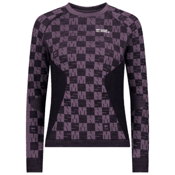 Tričko dlhý rukáv Mons Royale Ascender Merino Seamless Long Sleeve Women Mauve / Black