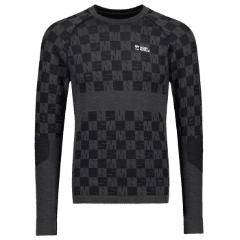 Tričko dlhý rukáv Mons Royale Ascender Merino Seamless Long Sleeve Men Forged Iron / Black