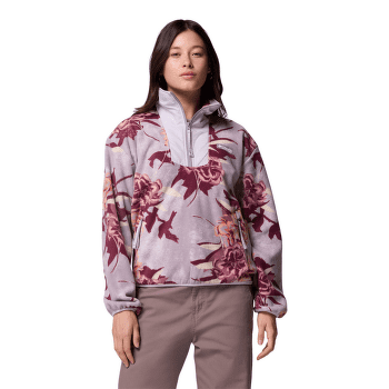 Mikina Columbia Sequoia Grove Printed Half Zip Women Shale Purple Blossoming 554