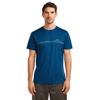 Tričko krátky rukáv Icebreaker Merino 150 Tech Lite SS Tee Range Stripes Men ATLANTIS