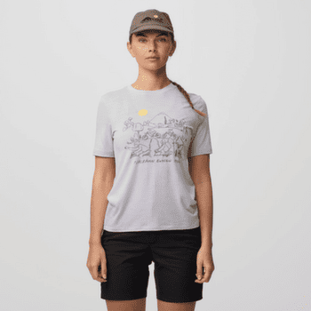 Tričko krátky rukáv Fjällräven HOJA LUGNT WOOL T-SHIRT WOMEN Lavender Mist