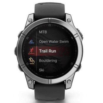 Hodinky Garmin fenix® E – 47 mm, AMOLED, Stainless Steel, Black Silicone Band