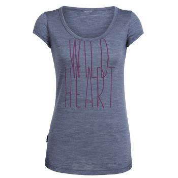 Triko krátký rukáv Icebreaker Spheria SS Scoop Wild Heart Women Gumtree Hthr