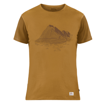 Keb Wool T-shirt Print Men Acorn-Chestnut