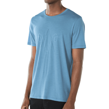 Tričko krátky rukáv Icebreaker Nature Dye Tech Lite SS Crewe Anniversary Ram Men TRUE INDIGO LT