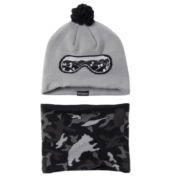 Čepice Columbia Youth Snow More™ Hat And Gaiter Set Columbia Grey Critter Camo 039